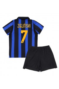 Inter Milan Piotr Zielinski #7 Babyklær Hjemme Fotballdrakt til barn 2026-27 Korte ermer (+ Korte bukser)